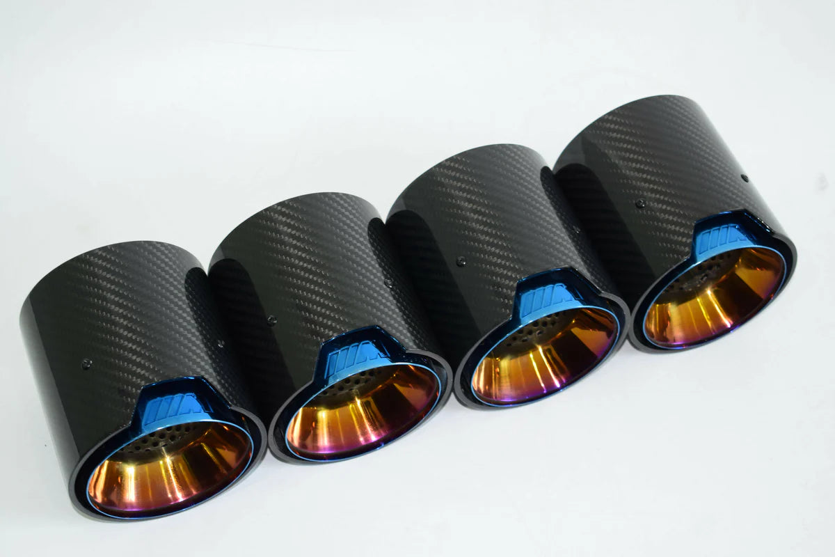 MP STYLE CARBON FIBER QUAD EXHAUST TIPS - BMW G80 M3 | G82 M4 | BMW G87 M2 - Exotics Carbon Design