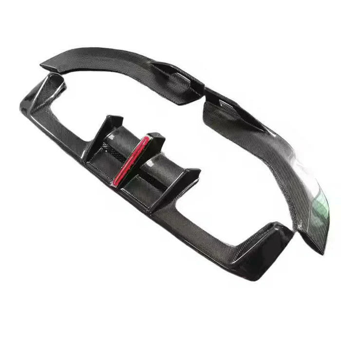 2 IN 1 AE STYLE CARBON FIBER LED REAR DIFFUSER AND SPLITTERS - BMW G80 M3 | G82 M4 - Exotics Carbon Design