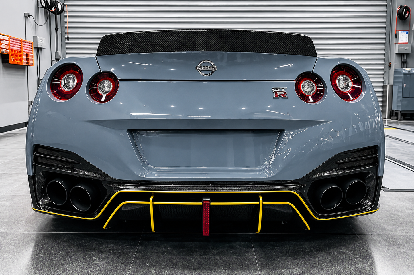 09-17 Nissan GT-R V-Style Carbon Fiber Trunk Spoiler