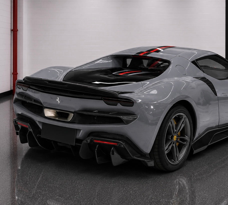 Ferrari 296 GTB BFA Style Carbon Fiber Rear Diffuser