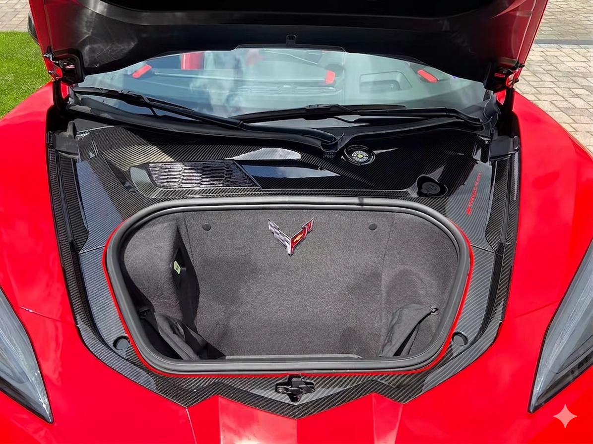 Corvette C8 Carbon Fiber Front Trunk Trim Cover