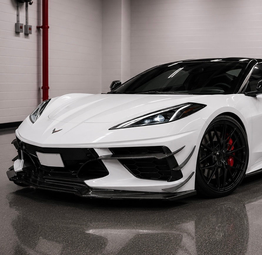 Corvette C8 Carbon Fiber Front Bumper Canards