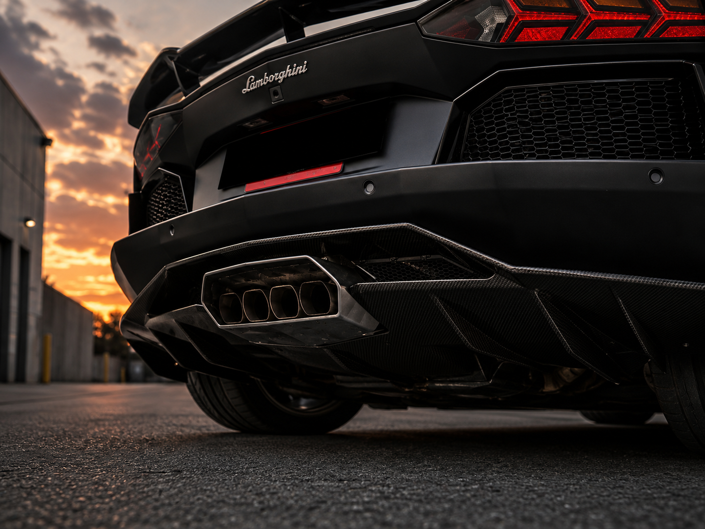 Lamborghini Aventador LP700 - Exotic Design Carbon Fiber Rear Diffuser