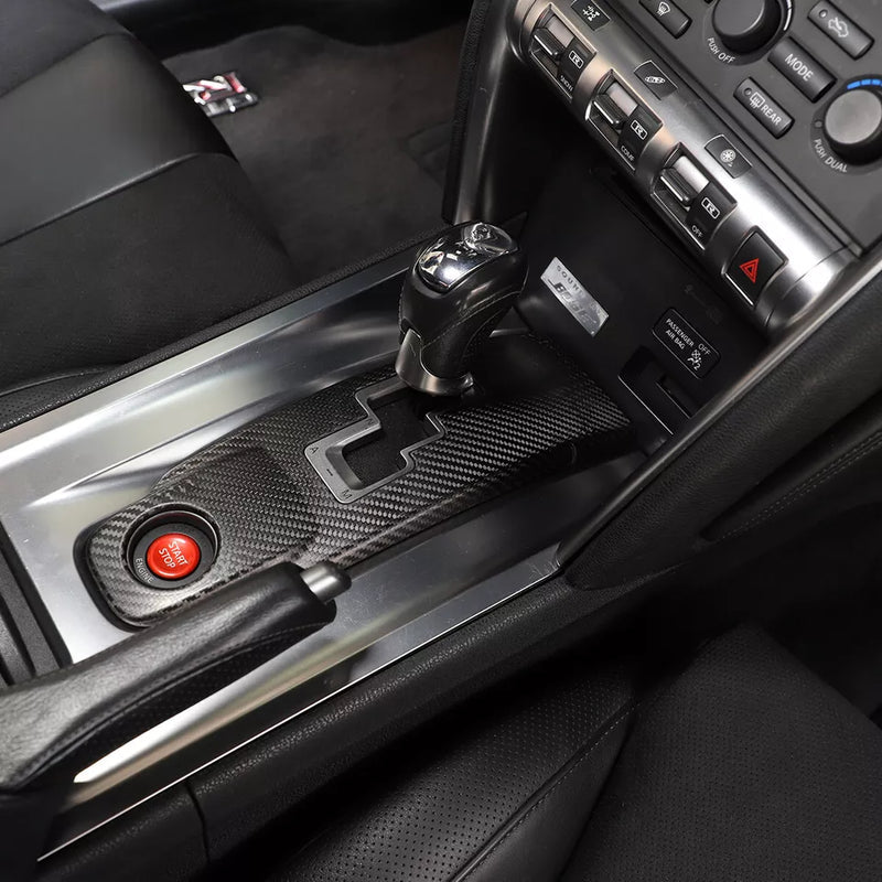 Nissan GT-R R35 Carbon Fiber Center Console Shift Panel Trim