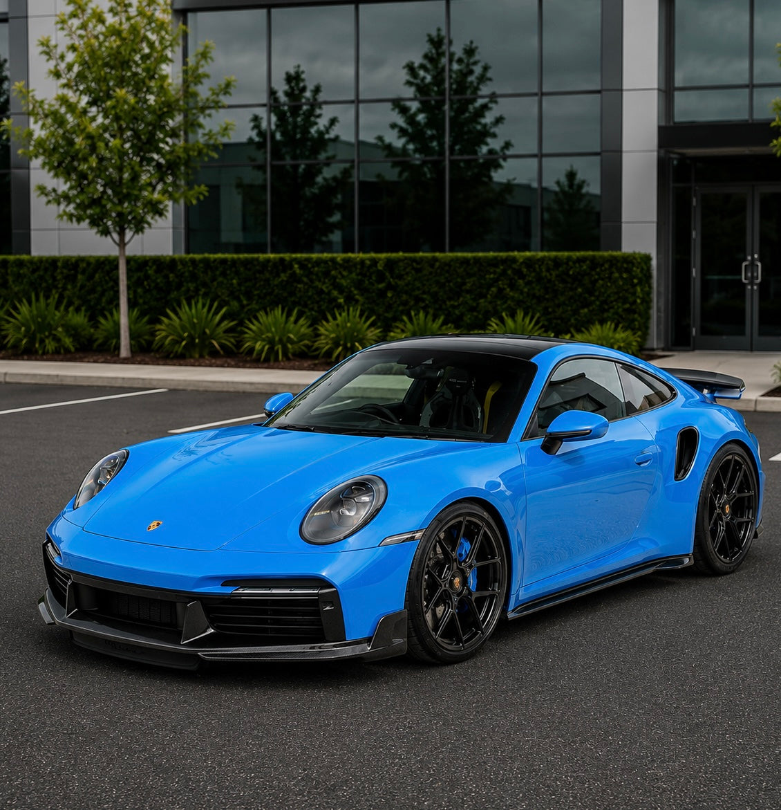 DRY CARBON FIBER FRONT LIP – Porsche 911 992 Turbo / Turbo S (2020–2025)