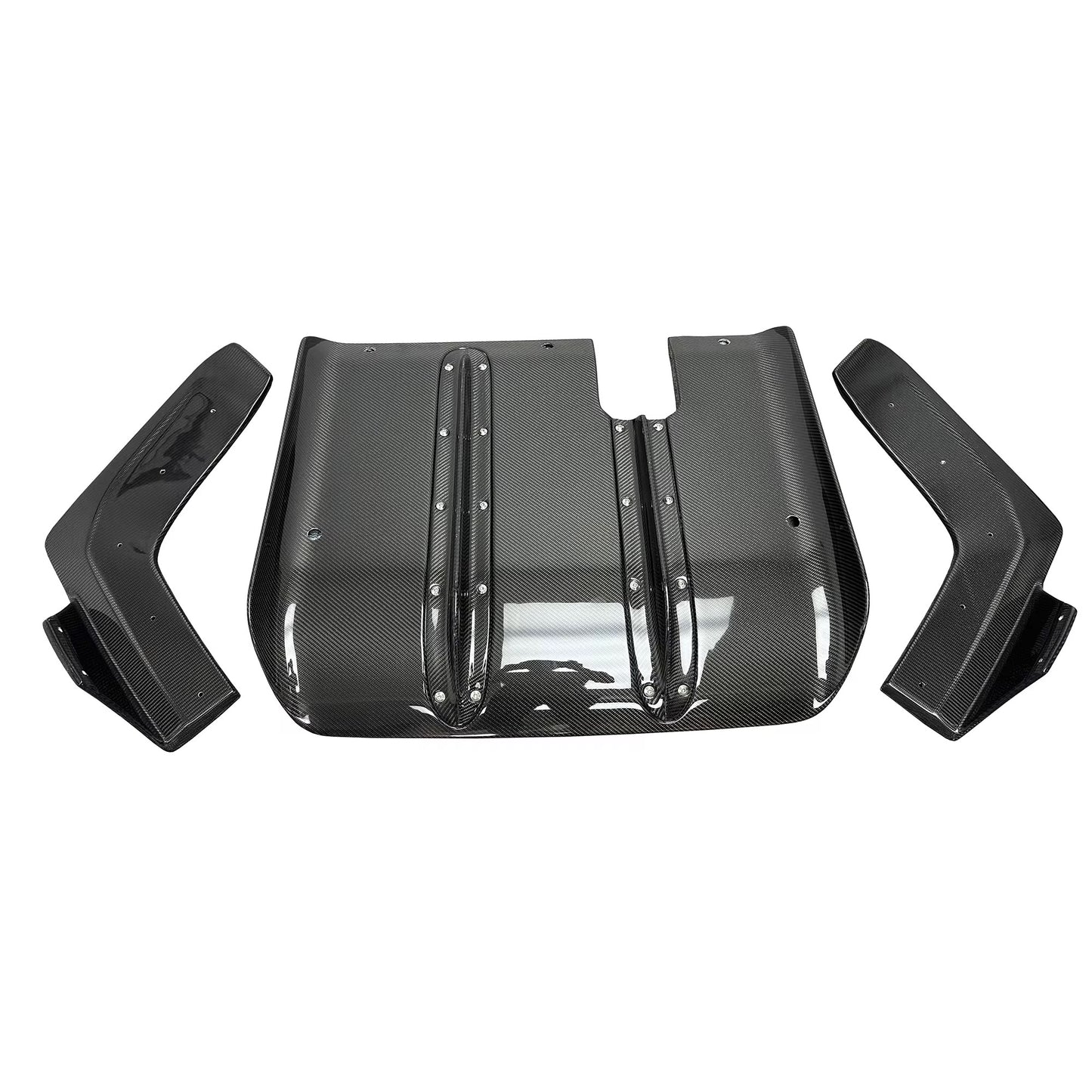 2008-2016 Nissan GT-R R35 Carbon Fiber Rear Undertray Diffuser & Canards