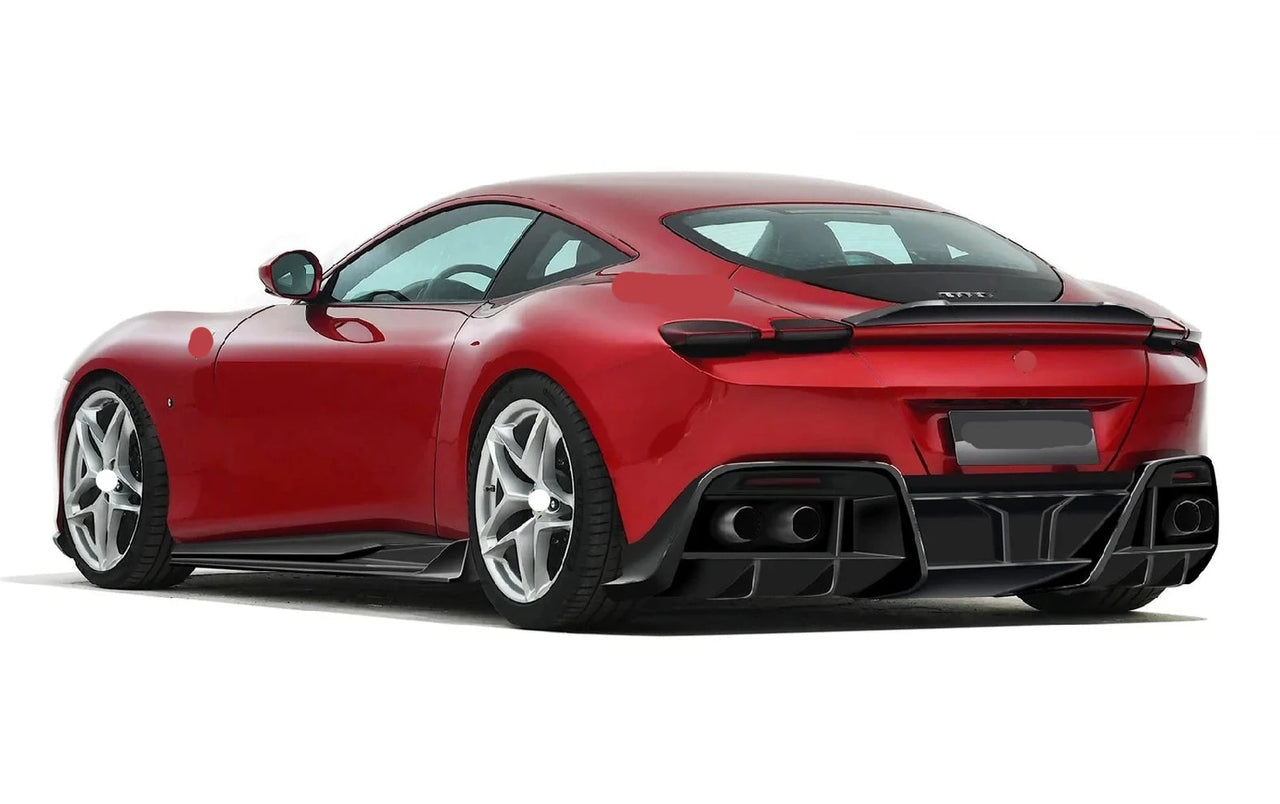 Ferrari Roma V Style Carbon Fiber Rear Diffuser