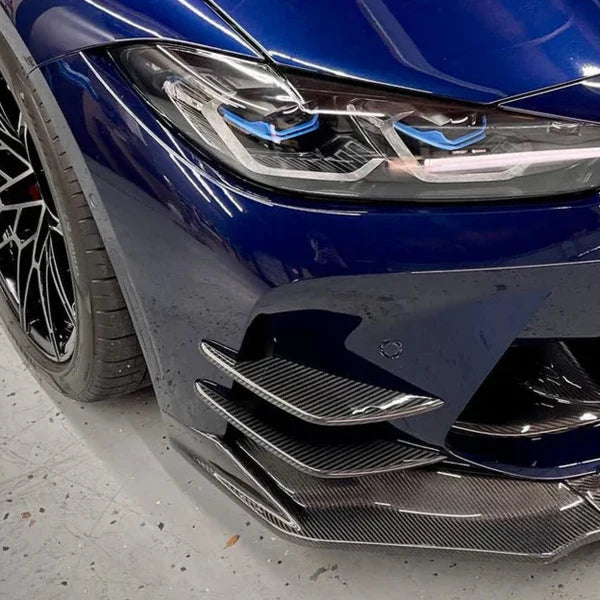 CARBON FIBER FRONT CANARD SET V3 - BMW G80 M3 | G82 M4 - Exotics Carbon Design
