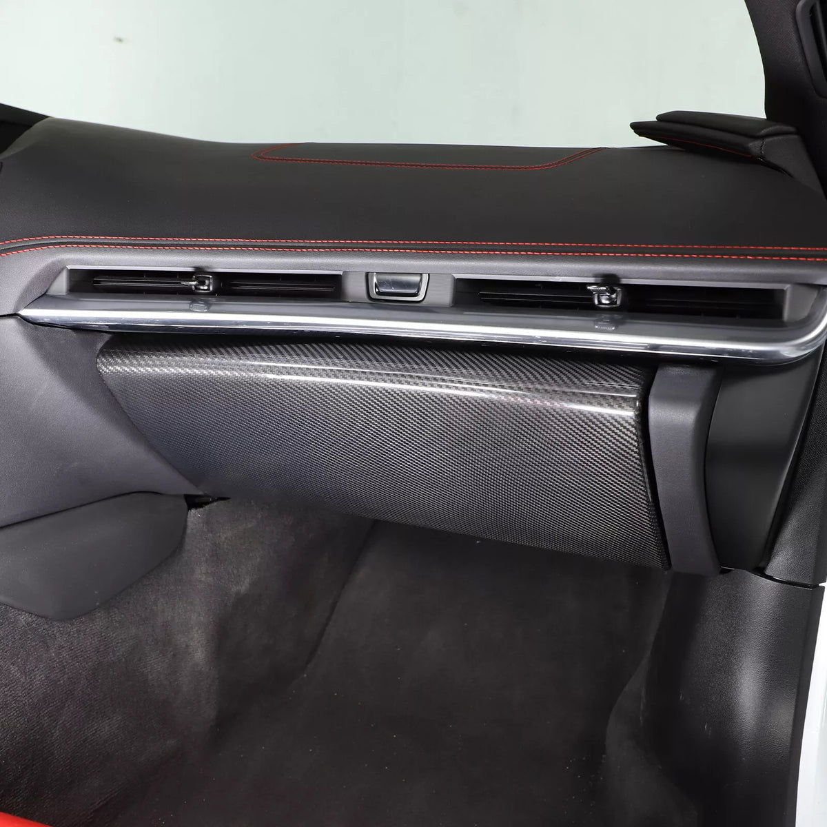 Chevrolet Corvette C8 Carbon Fiber Passenger Dashboard Glove Box Cover Trim (2020+)