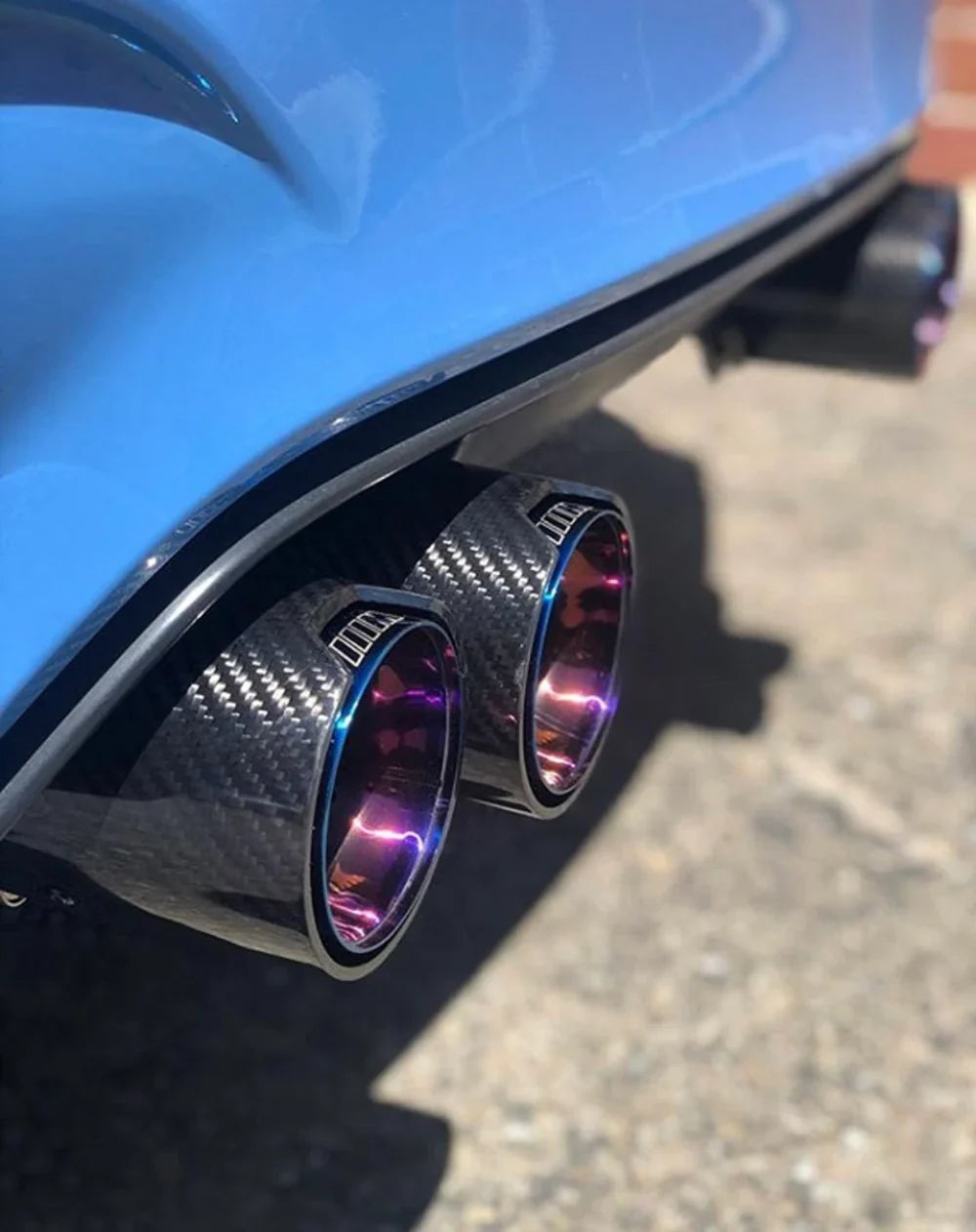 BMW G80 M3 / G82 M4 Carbon Fiber Burnt Titanium Exhaust Tips
