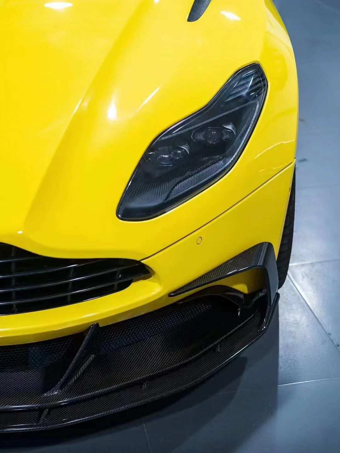 Aston Martin DB11 Carbon Fiber Front Double Diffuser & Rear Diffuser Set