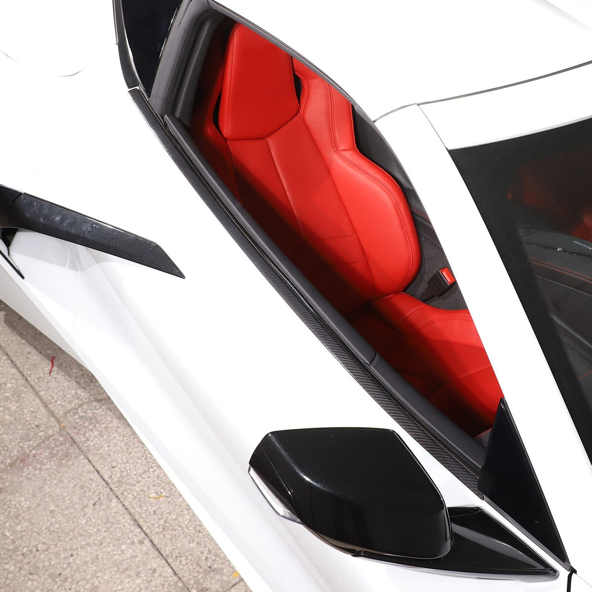 Chevrolet Corvette C8 Carbon Fiber Side Window Sill Trim (2020–2026)