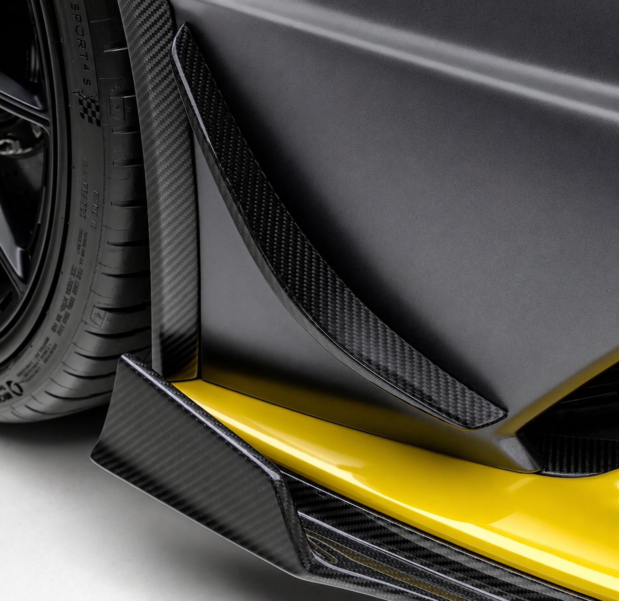 Lamborghini Huracán STO V-Style Carbon Fiber Front Canards