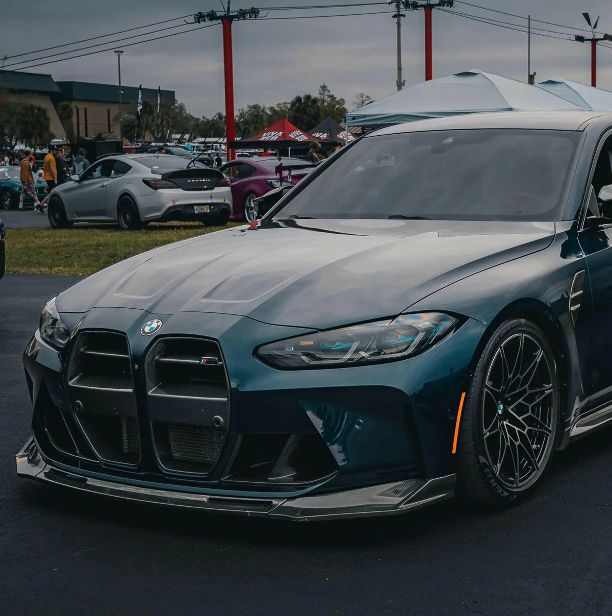 V STYLE CARBON FIBER FRONT LIP - BMW G80 M3 | G82 M4 - Exotics Carbon Design