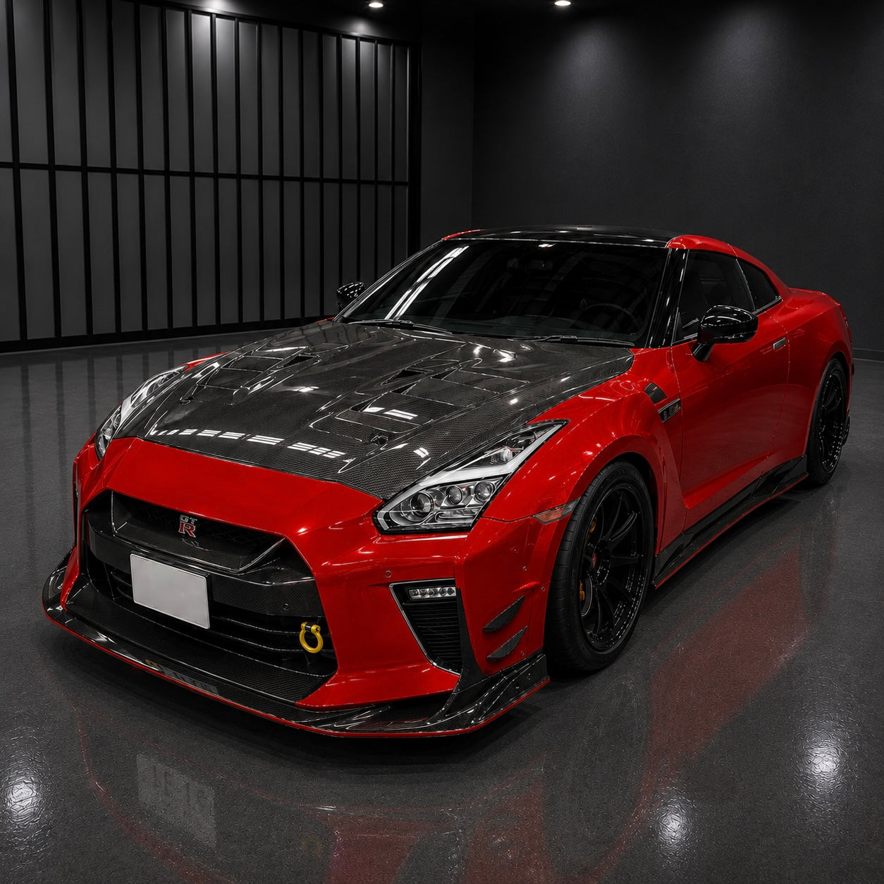 2018-2023 Nissan GT-R R35 TS-Style Carbon Fiber Hood