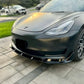 VSR-Style Gloss Black Front Lip | Sporty Aero Upgrade – Tesla Model 3 2017–2023 - Exotics Carbon Design
