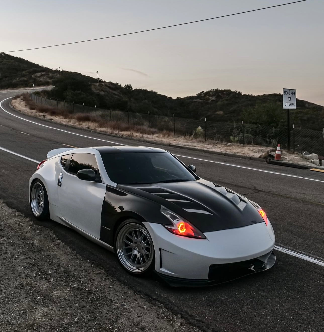 Carbon Fiber Front Vented Hood - Nissan 370Z (2009–2020) - Exotics Carbon Design