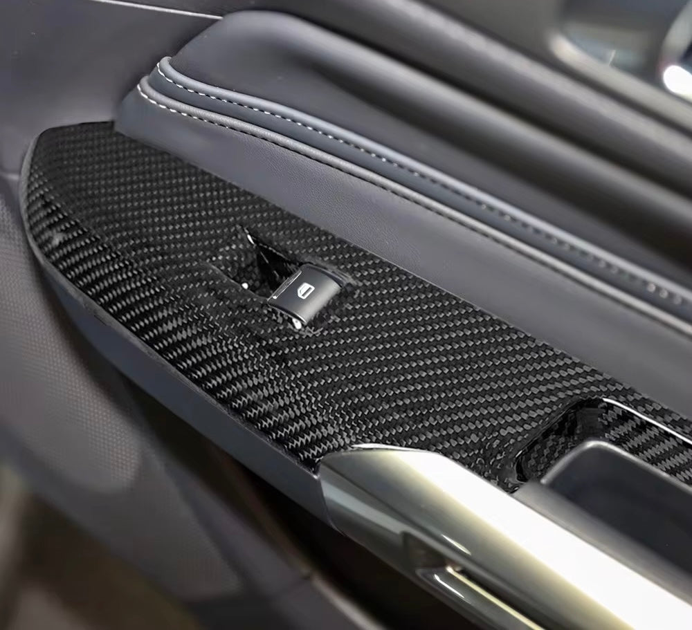 Carbon Fiber Door Window Switch Panel Trim – Ford Mustang (2024+) - Exotics Carbon Design