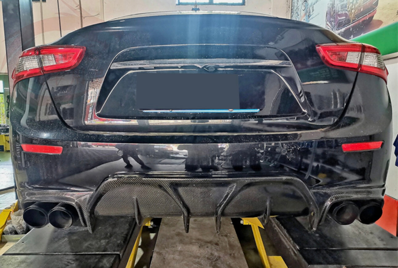 Carbon Fiber Rear Diffuser - Maserati Ghibli (2014–2017) - Exotics Carbon Design