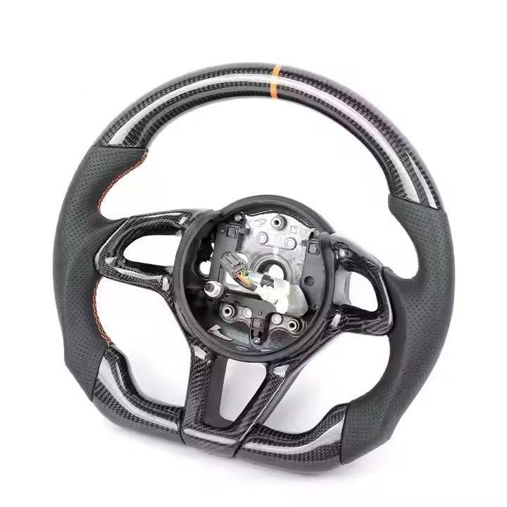 Carbon Fiber & Leather Steering Wheel - McLaren 720S (2017–2023) - Exotics Carbon Design