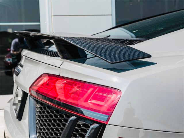Audi R8 (2016-2019) - Racing Motorsport Style Carbon Fiber Rear Wing - Exotics Carbon Design