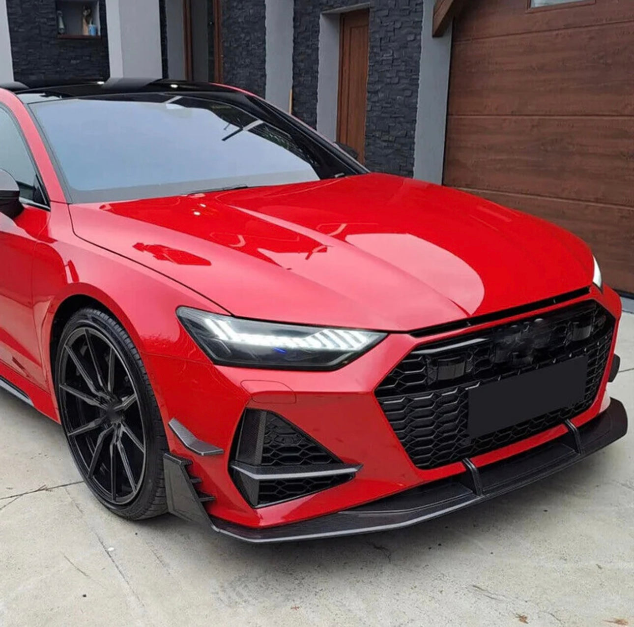 2019+ Audi RS7 C8 Sportback 4-Door Carbon Fiber Front Diffuser - Exotics Carbon Design