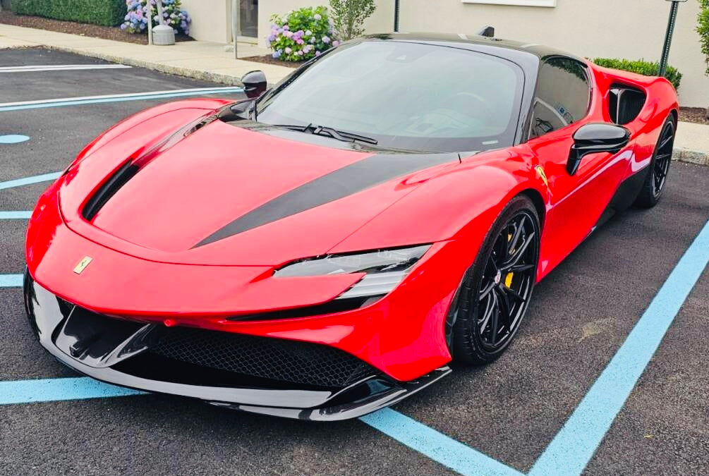 Ferrari SF90 – Carbon Fiber Multi-Piece Front Lip Diffuser Kit - Exotics Carbon Design