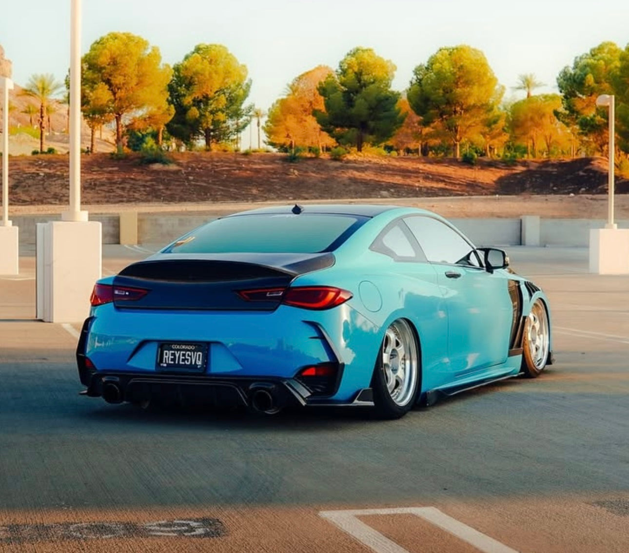 Infiniti Q60 – Carbon Fiber Rear Bumper Canards - Exotics Carbon Design