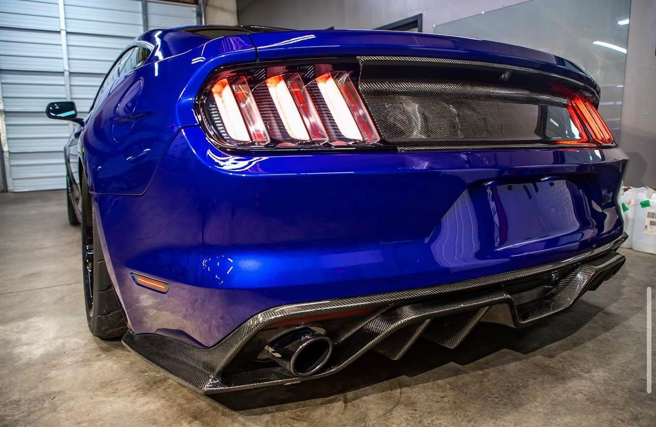 Ford Mustang S550 - Carbon Fiber Rear Diffuser - Exotics Carbon Design
