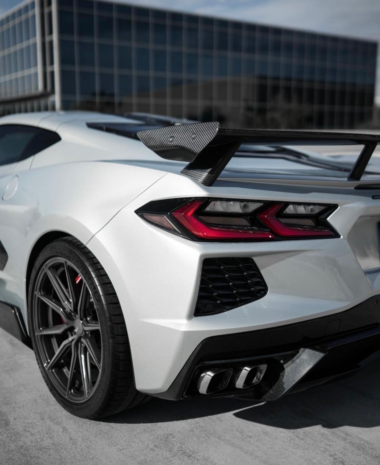 Carbon Fiber High Wing - Chevrolet Corvette C8 (2020–2024) - Exotics Carbon Design