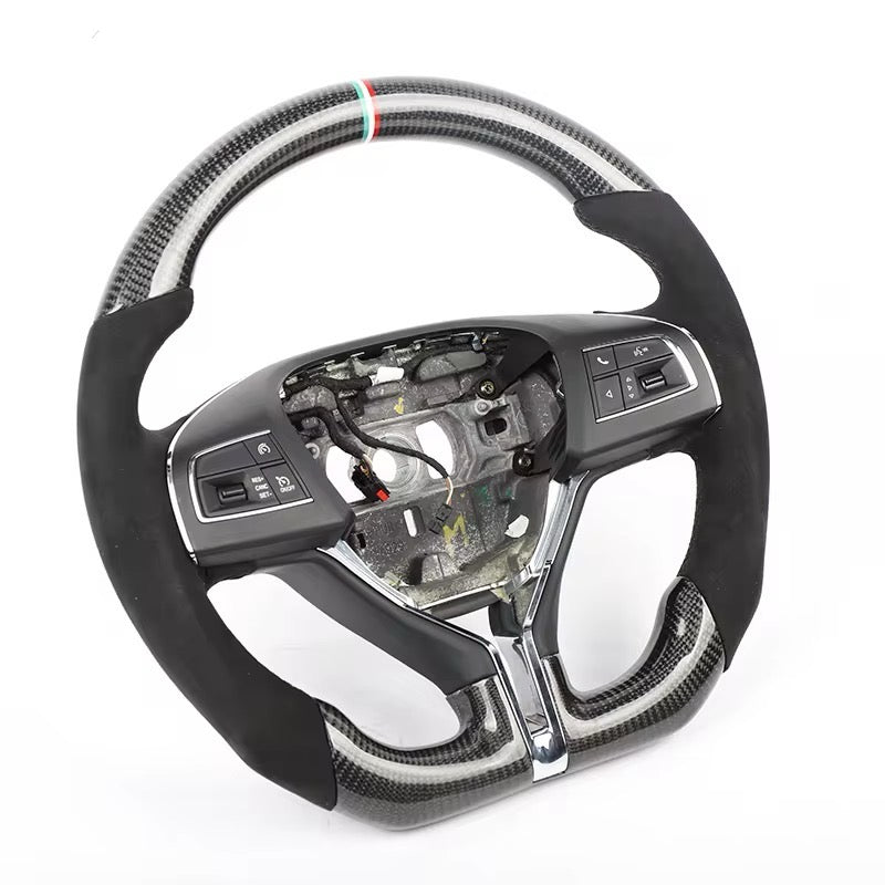 Carbon Fiber & Alcantara Steering Wheel - Maserati Ghibli (2014–2022) - Exotics Carbon Design