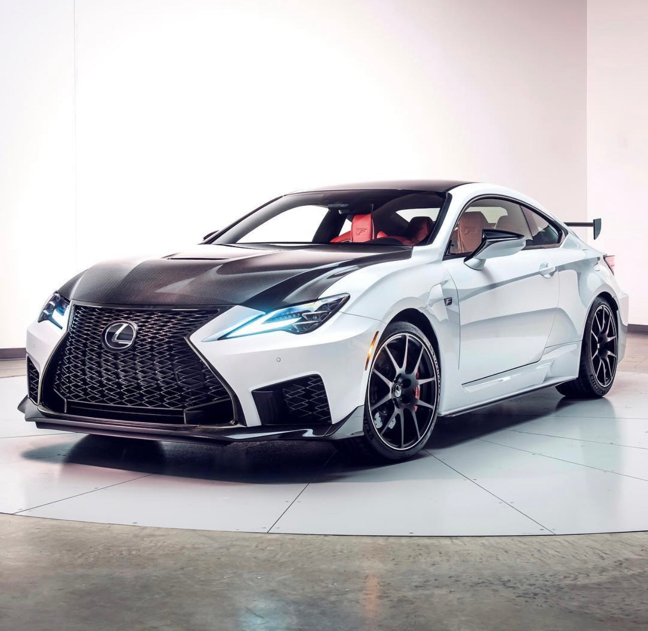 Vented Carbon Fiber Hood - Lexus RC F (2015–2023) - Exotics Carbon Design