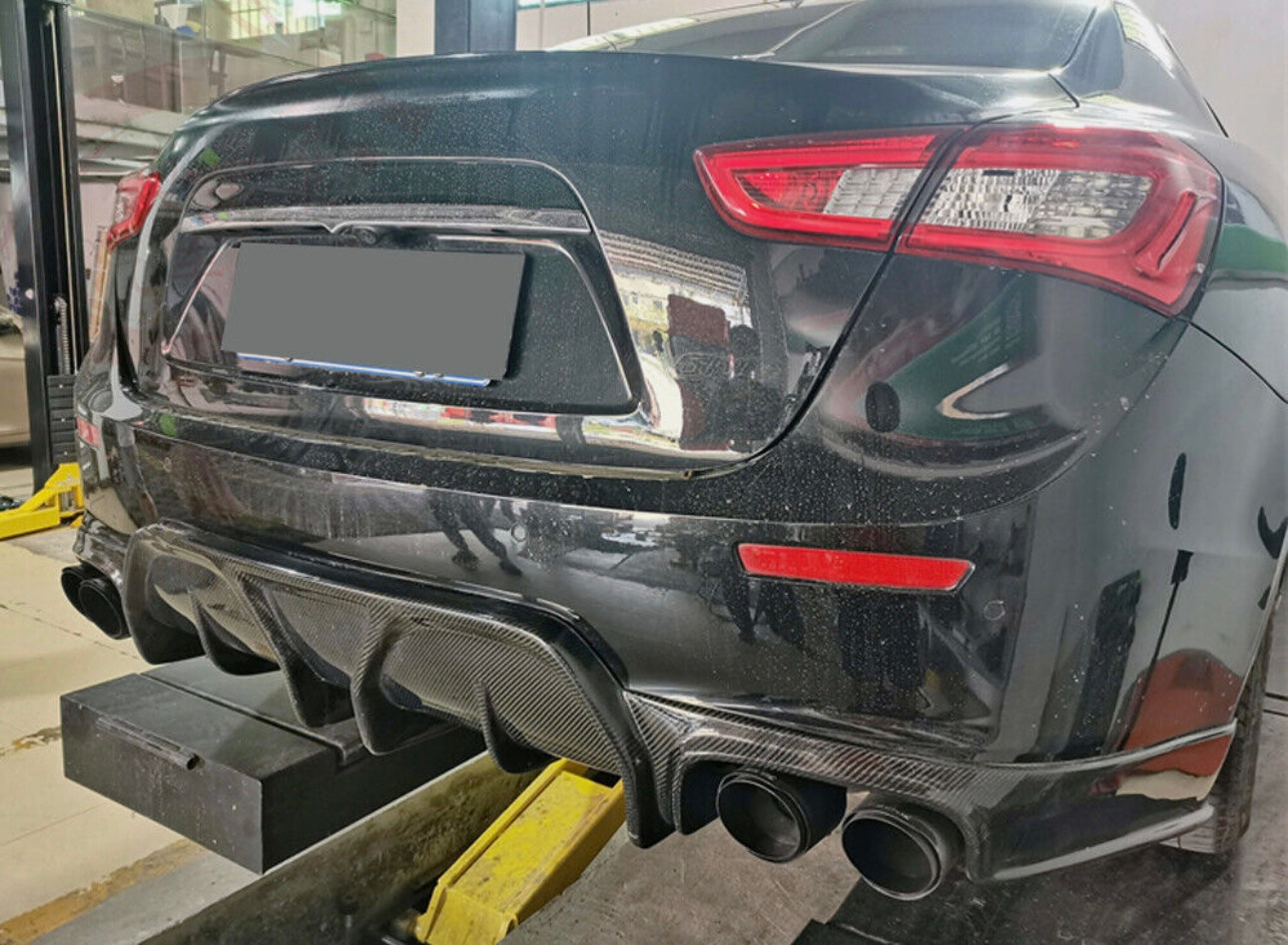 Carbon Fiber Rear Diffuser - Maserati Ghibli (2014–2017) - Exotics Carbon Design