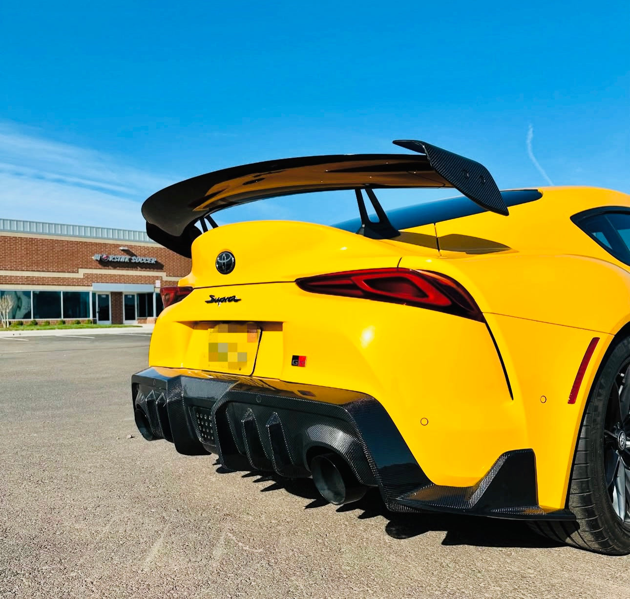 AD Style Carbon Fiber Rear Wing Spoiler - Toyota GR Supra A90/A91 (2020–2024) - Exotics Carbon Design