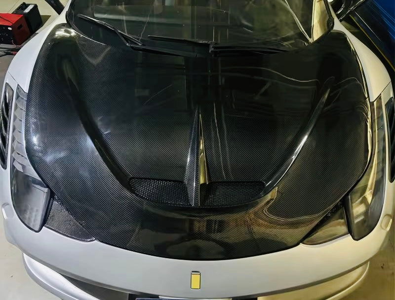 Ferrari 458 - Carbon Fiber Front Bonnet Cover - Exotics Carbon Design
