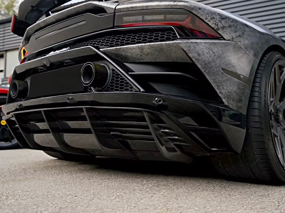 NVC Style Carbon Fiber Rear Diffuser – Lamborghini Huracan Evo (2019–2023) - Exotics Carbon Design
