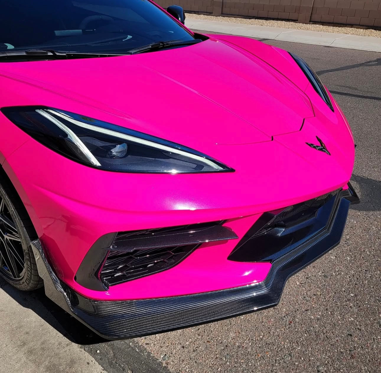 Corvette C8 – ZR1 Style Carbon Fiber Front Splitter - Exotics Carbon Design