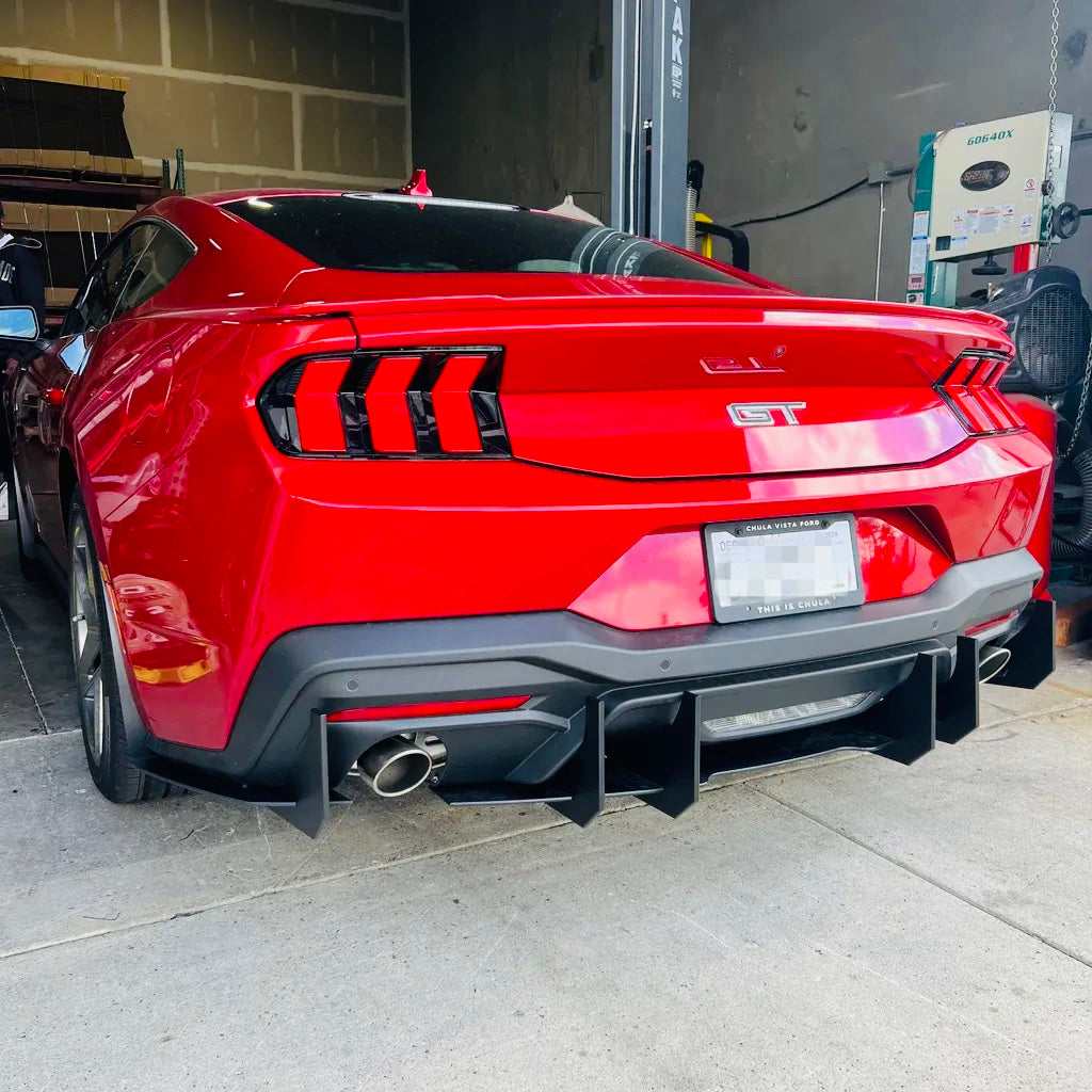 Gloss Black Rear Diffuser – Ford Mustang (2024+) - Exotics Carbon Design