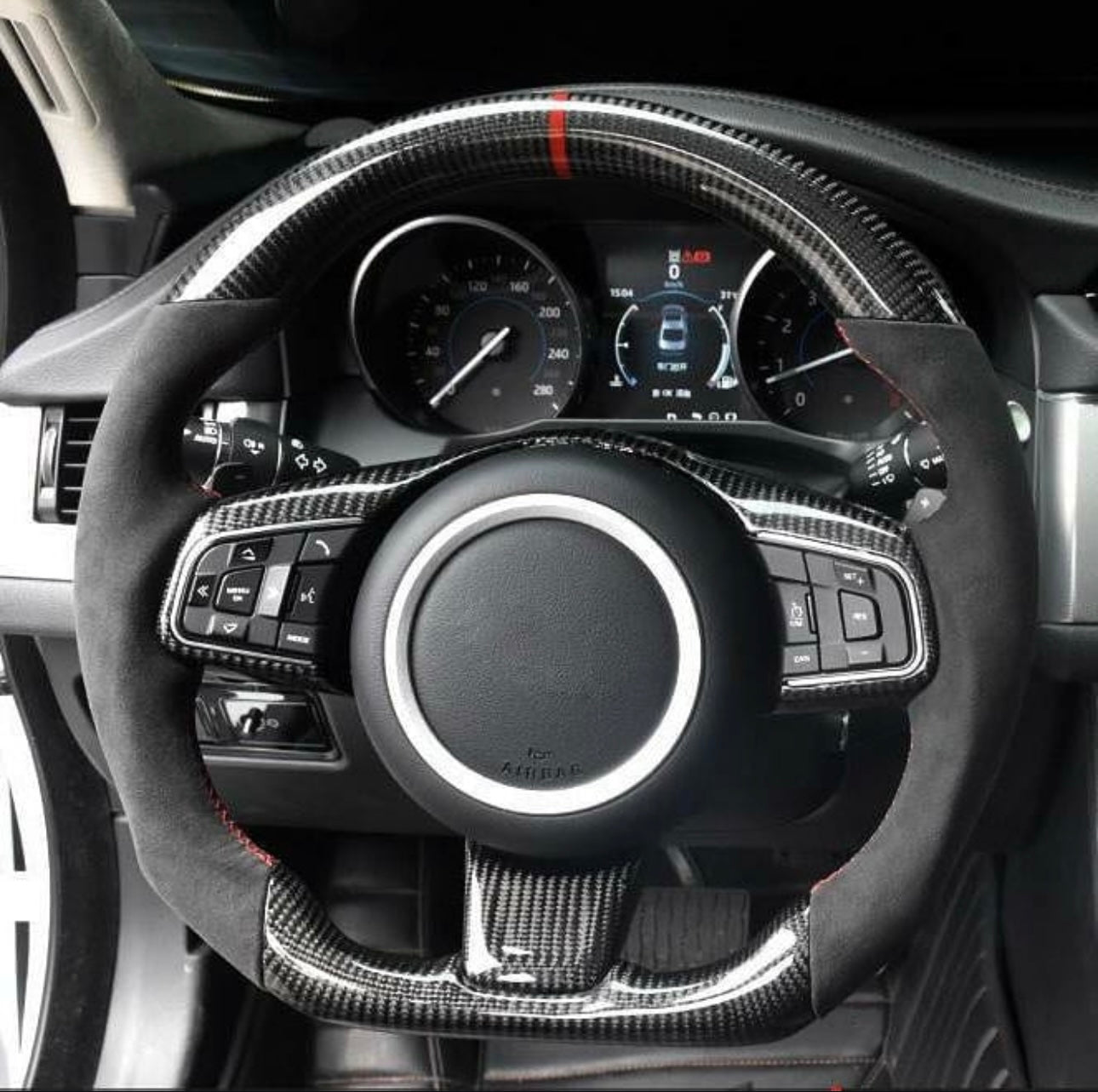 Carbon Fiber & Alcantara Steering Wheel – Jaguar F-Type (2014–2020) - Exotics Carbon Design