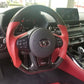 Carbon Fiber & Red Leather Steering Wheel - Toyota GR Supra A90 / A91 (2020–2025) - Exotics Carbon Design