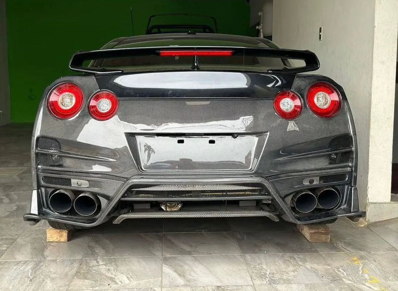 T.S Style Full Carbon Fiber Rear Bumper – Nissan GT-R R35 - Exotics Carbon Design