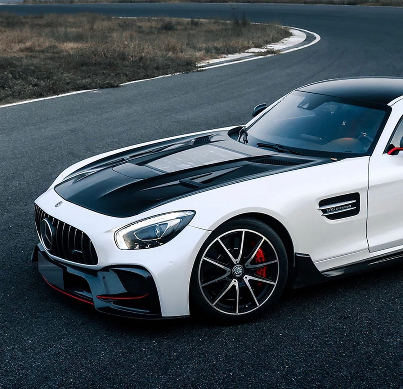 IMP Style Carbon Fiber Vented Hood Performance Upgrade – Mercedes AMG GT (2015–2023) - Exotics Carbon Design