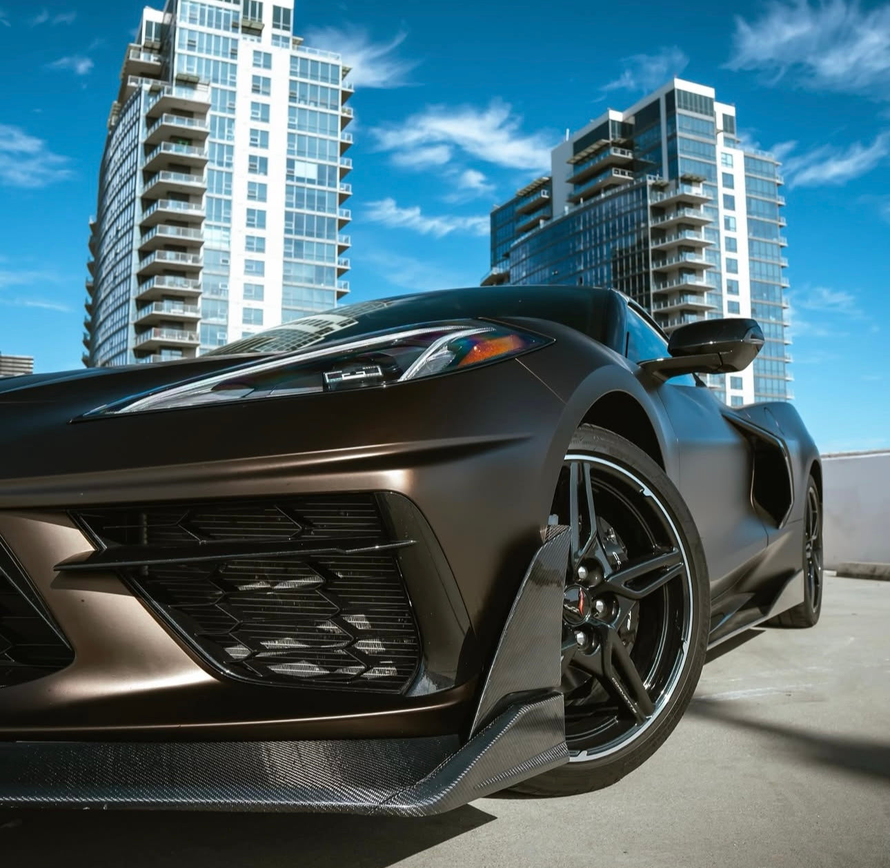Chevrolet Corvette C8 – Carbon Fiber Front Diffuser - Exotics Carbon Design