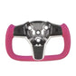 Pink F1-Style Carbon Fiber Steering Wheel – Tesla Model 3/Y 2017-2023 - Exotics Carbon Design
