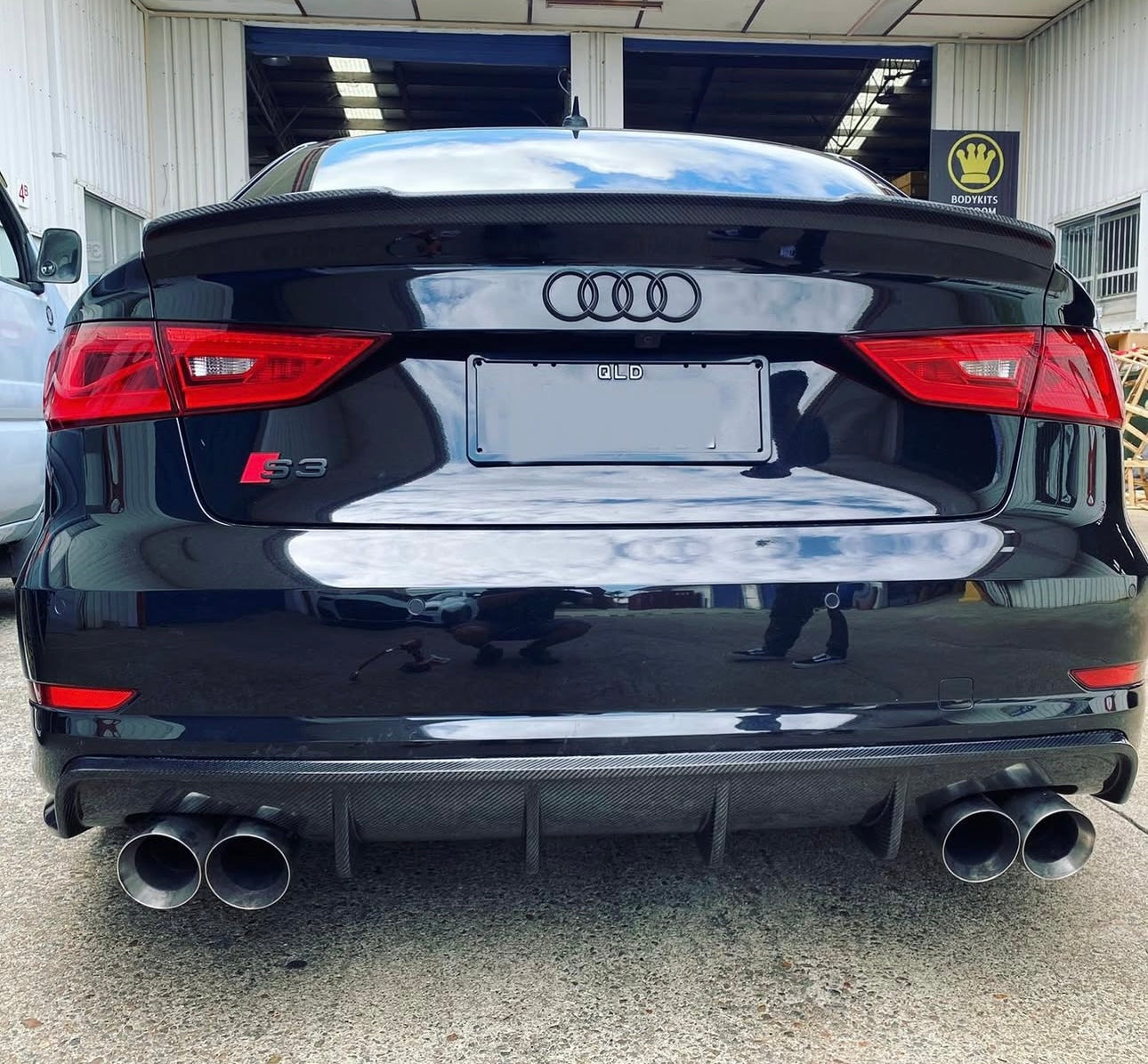 Audi A3/S3 (2013-2016) Sedan - Carbon Fiber Rear Diffuser - Exotics Carbon Design