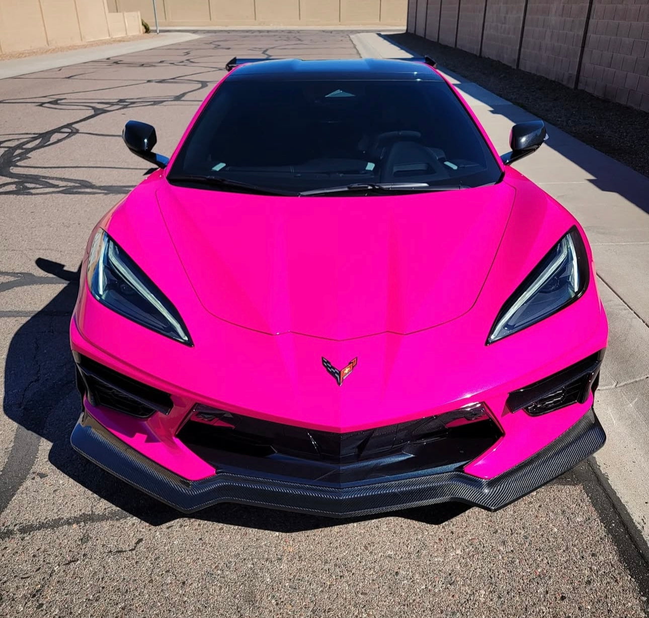 Corvette C8 – ZR1 Style Carbon Fiber Front Splitter - Exotics Carbon Design