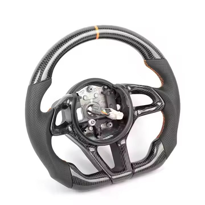 Carbon Fiber & Leather Steering Wheel - McLaren 720S (2017–2023) - Exotics Carbon Design