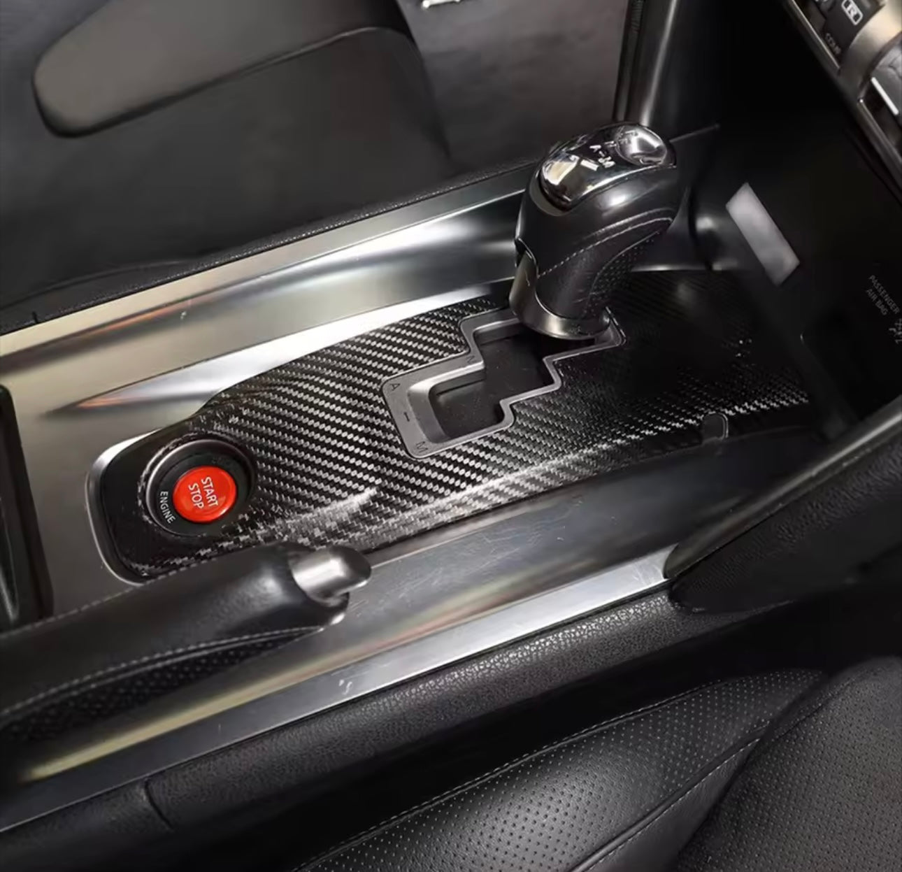 Carbon Fiber Center Console Gear Panel Frame - Nissan GT-R R35 (2009–2016) - Exotics Carbon Design