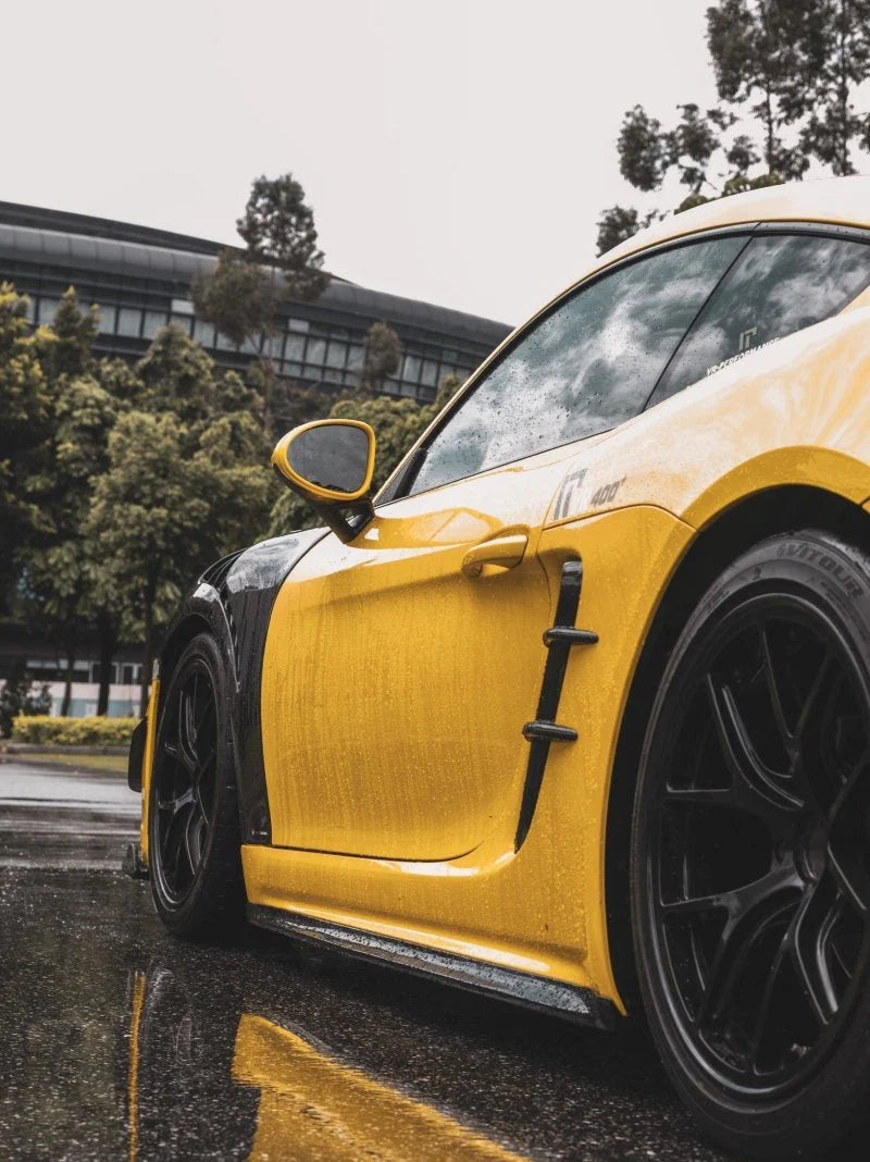 Porsche 718 Cayman GT4 (2017-2024) - Carbon Fiber Side Fenders - Exotics Carbon Design