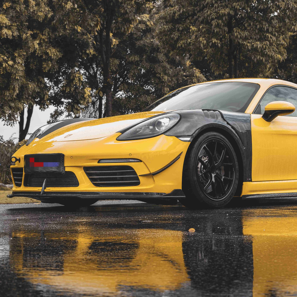 Porsche 718 Cayman GT4 (2017-2024) - Carbon Fiber Side Fenders - Exotics Carbon Design